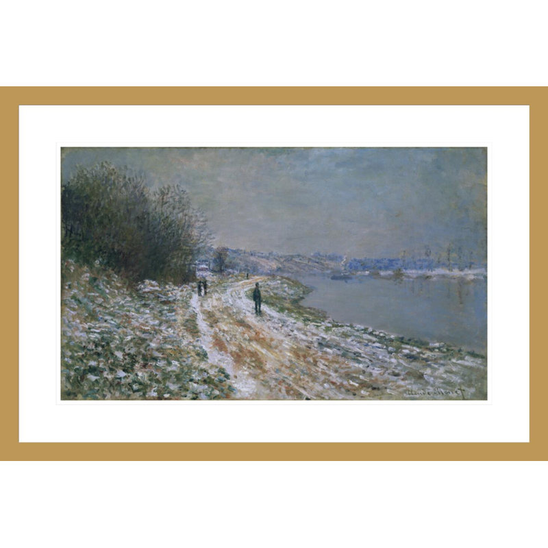 Chemin de halage à Argenteuil par Claude Monet, H 20,15 po x l 29,5 po