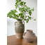 Vase en terre cuite 8,7 x 8,7 x 15,7 po avec fini vert vieilli