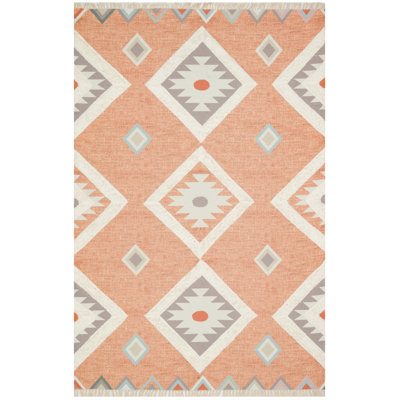Iyleen Cotton Geometric Indoor / Outdoor Rug