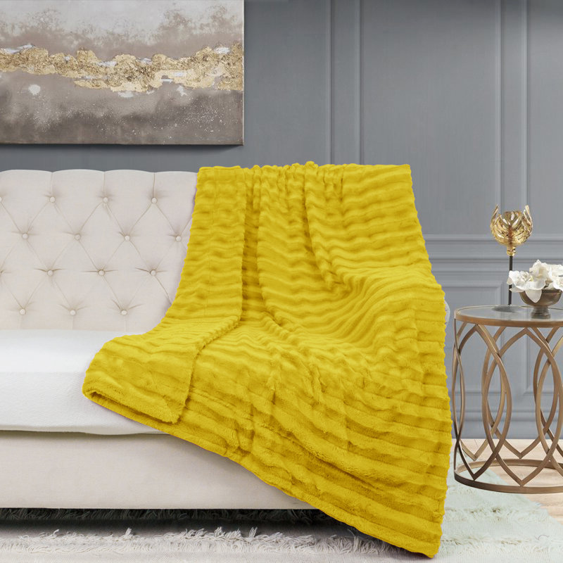 Throw Blanket, Lemon, 127cm W x 152.4cm L