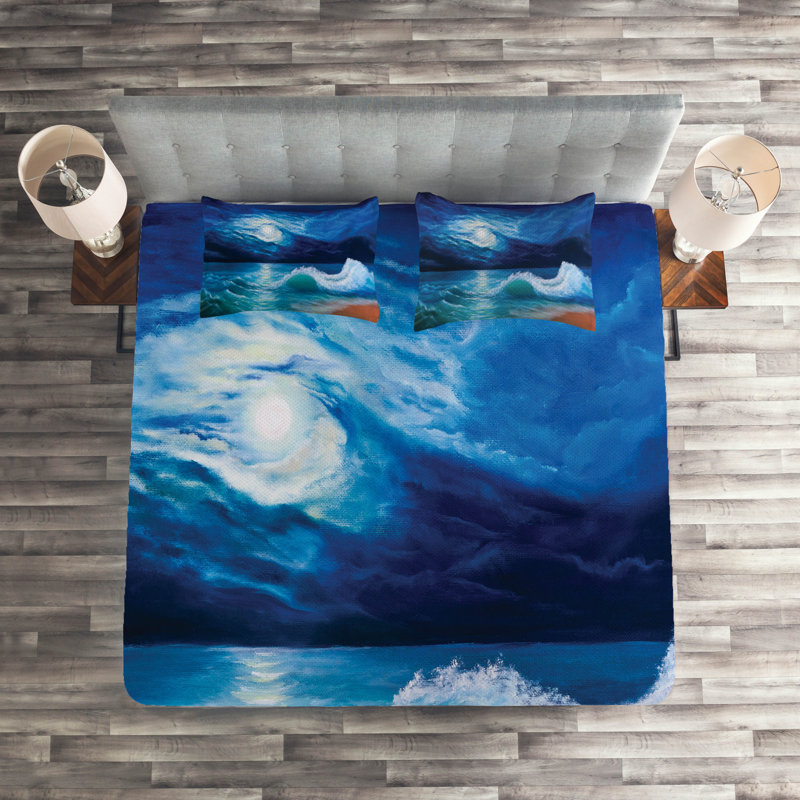 Hypnotic Coastal Polyester Coverlet