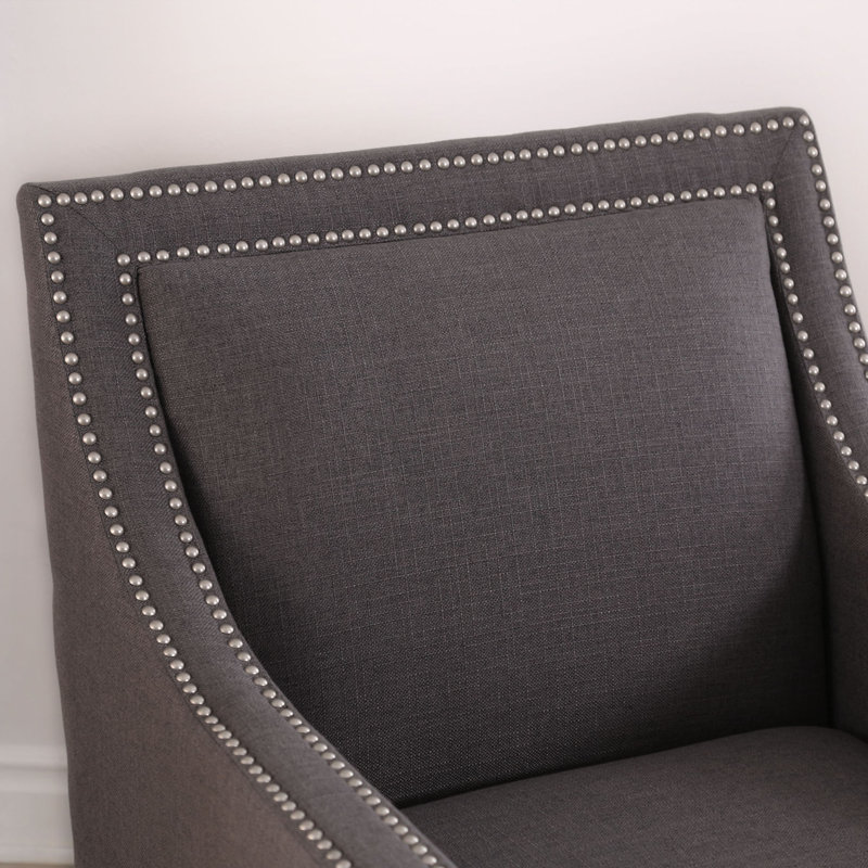 Fauteuil en polyester Hallie, Gris