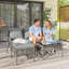 Outsunny 4 Seater Rattan Garden Furniture Set 3 Piece Corner Sofa-1999618768