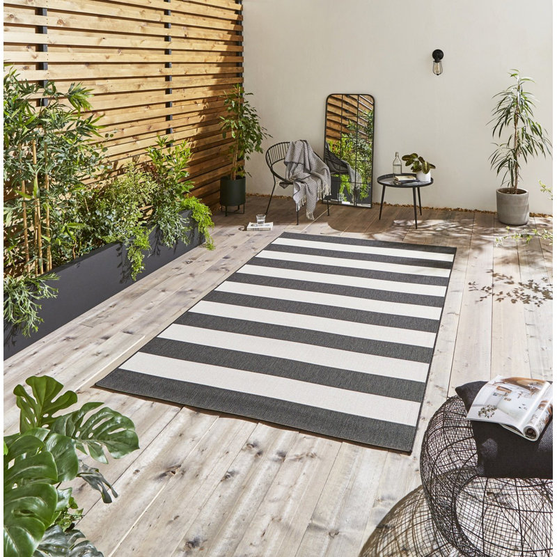 Kaydence area rug Machine Woven Rectangle Black, Rectangle 120 x 170cm