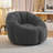 Compression 40"W Pumpkin Bean Bag Sofa For Adults, Soft Teddy Fabric Bean Bag Chair-2043007564