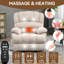 Fauteuil inclinable électrique en chenille de 23 po de large et à dossier haut avec massage par vibration à 8 points et chauffage lombaire