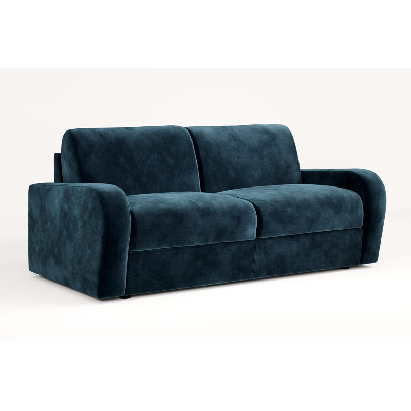 Jay-Be® Deco Sofa Bed with e-Sprung™ Mattress - Three seater - Luxe Velvet, 81cm H x 196cm W x 100cm D, Airfoce