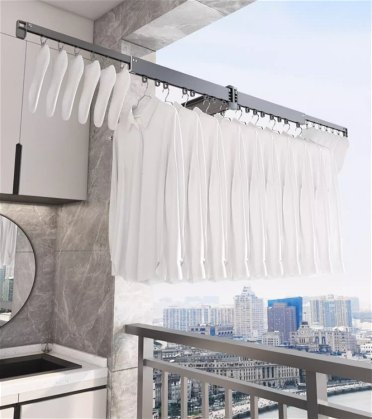 Thrones Designs Aerowing Compact Retractable Clothes Rack - Wayfair Canada