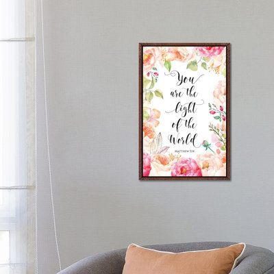 You Are The Light Of The World, Matthew 5:14 - Print on Canvas