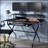 Rectangular Computer Desk With Keyboard Tray, Black