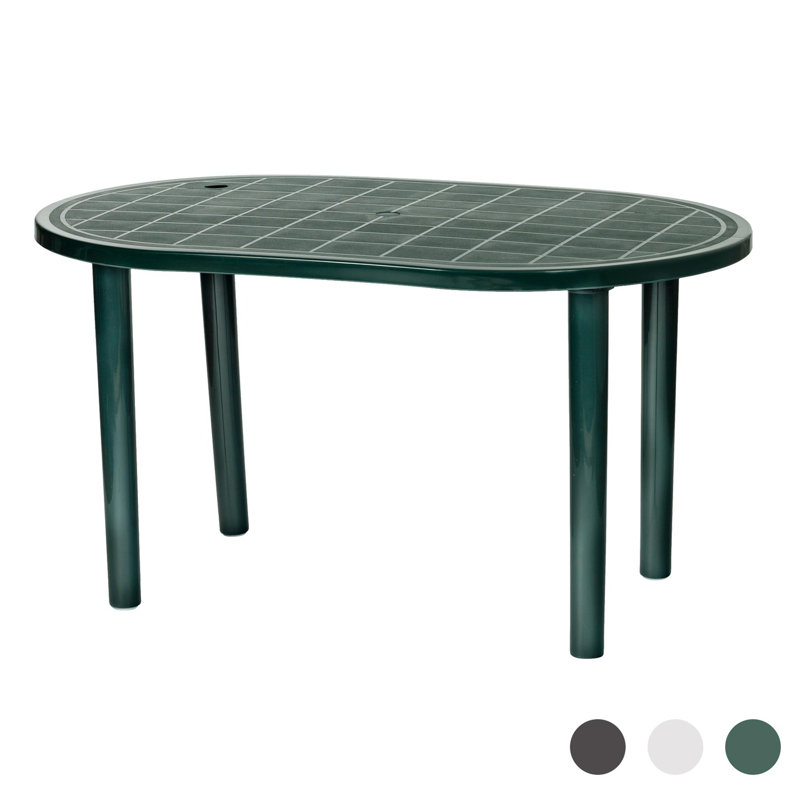 Oval Outdoor Dining Table , 90cm cm W 140cm cm D, Green