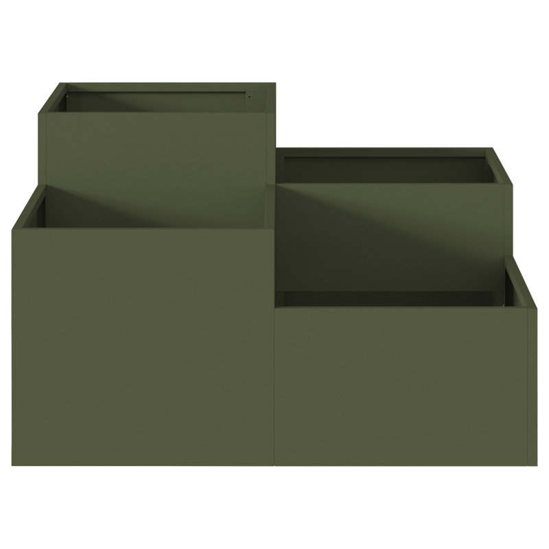 Planter Box, 48cm H x 100cm W x 100cm D, Olive