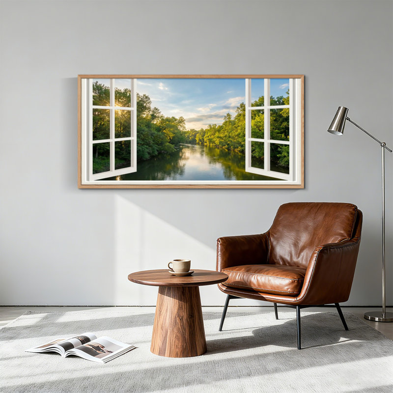 Tableau encadré sur toile « Vue de la nature », 122 x 61 cm (48 x 24 pouces), lot de 1, 48x24inch