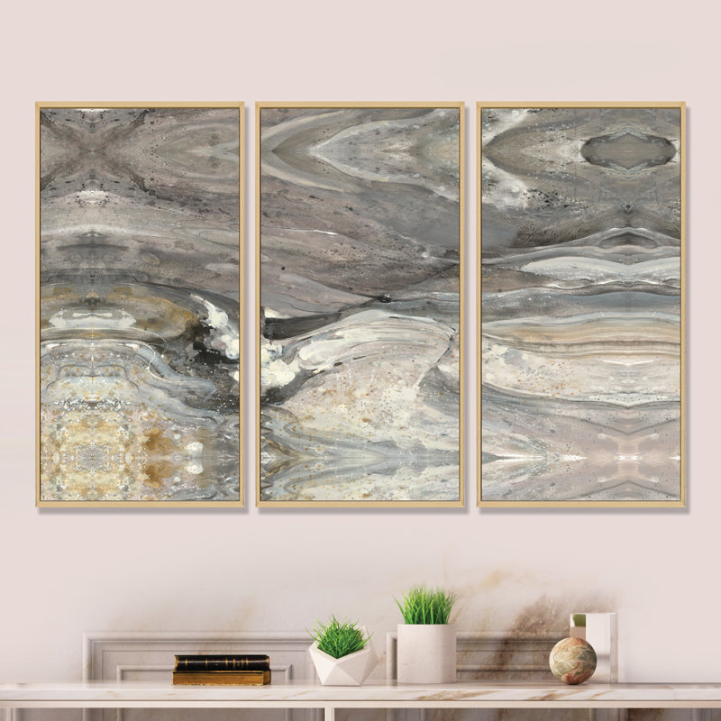 Natural Earth Tone - ensemble d'art mural moderne et contemporain sur toile, encadré de 3