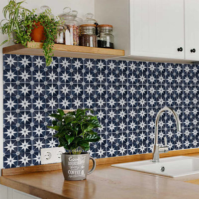 4'' W x 4'' L Vinyl Peel and Stick Mosaic Tile