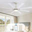 Ventilateur de plafond moderne de 66 pouces avec moteur à courant continu réversible à télécommande à 8 pales à intensité variable pour bureau à domicile-414489204