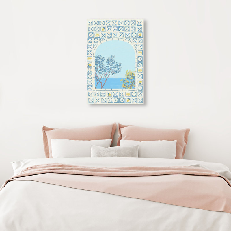 Mediterranean Window Print by Oliver Gal, 15"H x 10"W, Gallery Wrapped