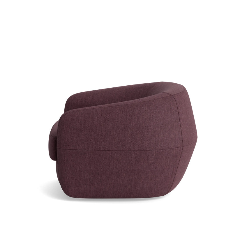 Elaine Swivel Chair, Performance Weave - Aubergine