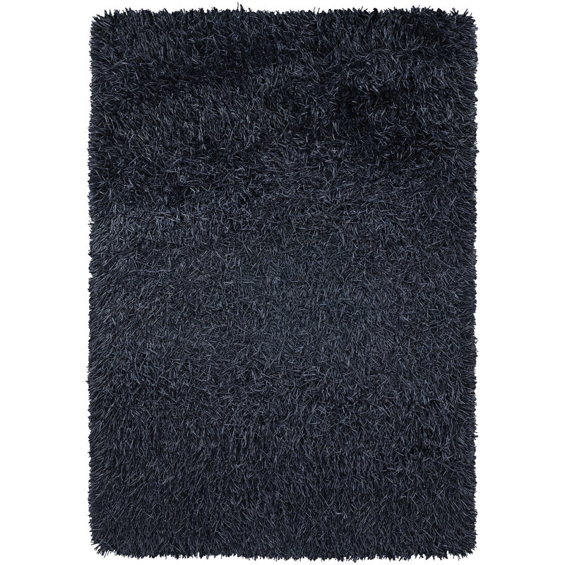 Poligan Hand Loomed Area Rug in Navy, Rectangle 7'9" x 10'6"