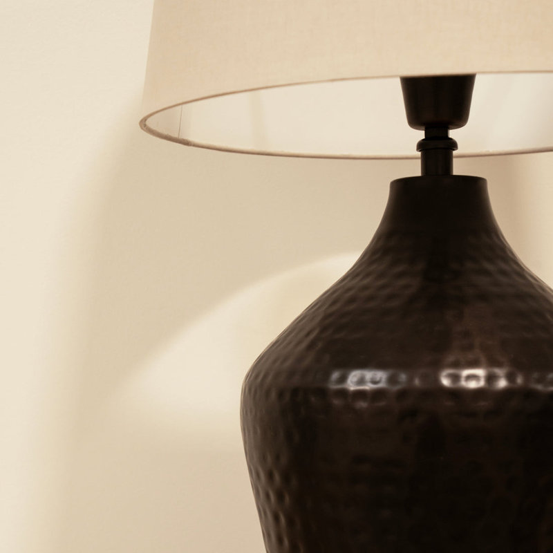 Adoram Table Lamp, Black Bronze, Taupe