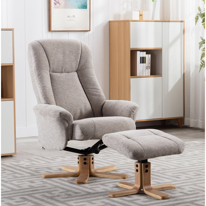 Bigelow 76cm Wide Swivel Standard Recliner, Beige