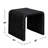 Woven Rattan Square End Table, Black