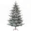 Arbre de Noël artificiel pin enneigé 9 pi avec embouts 1939, base en métal pliable, assemblage facile pour la maison et le bureau