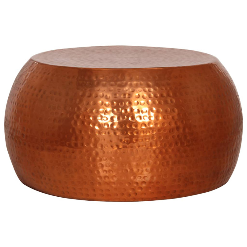 Solid Coffee Table, 28cm H x 55cm L x 55cm W, Brass