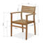 Fauteuil empilable Jazzabella, bois de teck