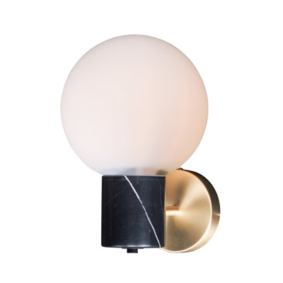 Drake 1-Light Metal and Glass Armed Sconce