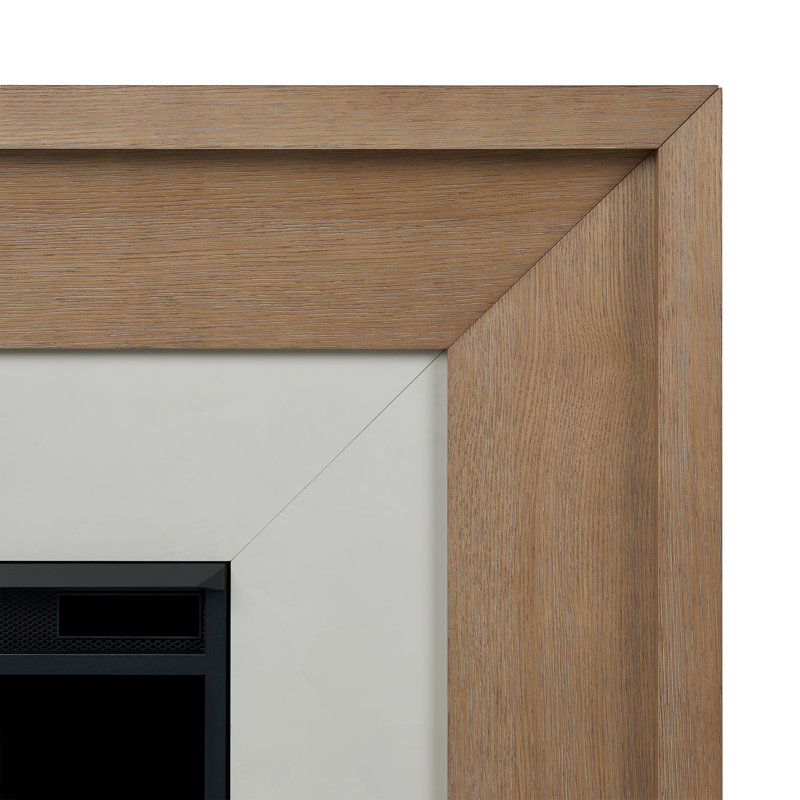 Brooks 64" Grand Electric Fireplace by Real Flame, Brown Wood