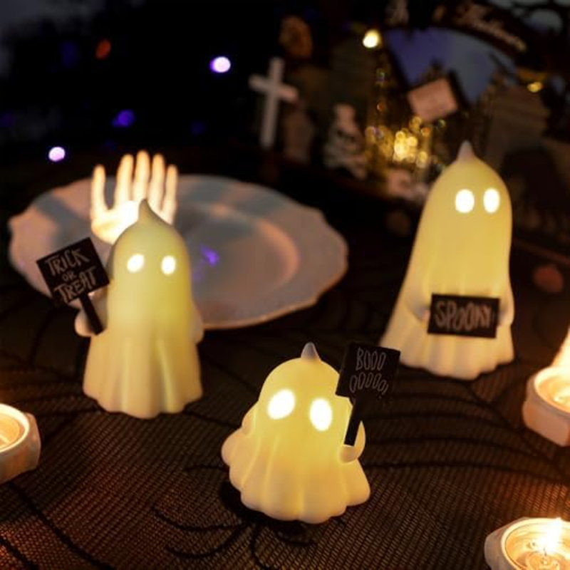 Décoration d'Halloween fantôme, ensemble de 3 décorations de table pour l'intérieur d'Halloween