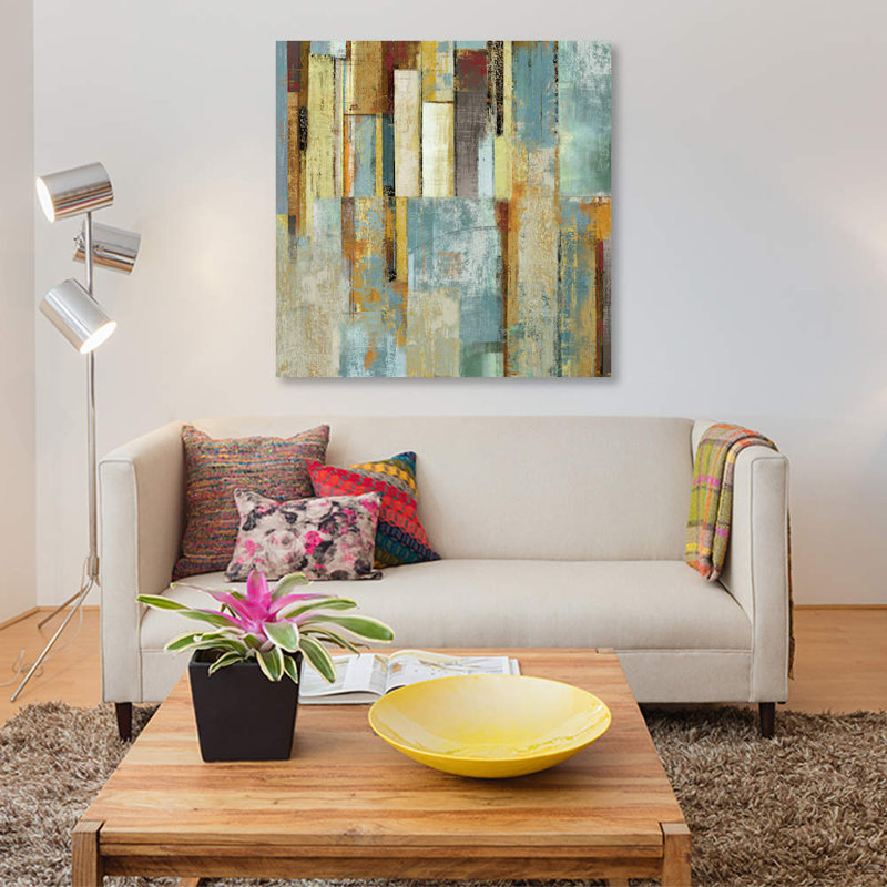 « tribeca i », reproduction sur toile, H 12 po x l 12 po x P 1,5 po, Pas de tapis, Toile tendue