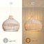 Calpella - Luminaire suspendu en rotin naturel et blanc-672714244