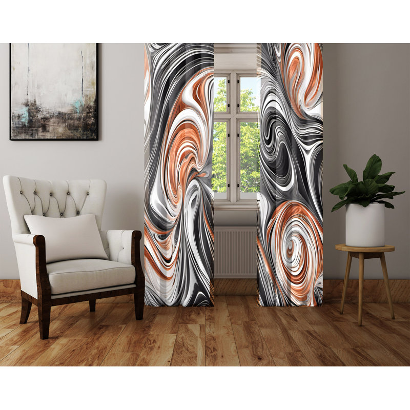 Semi Sheer Curtain Pair, 40" W x 52" L