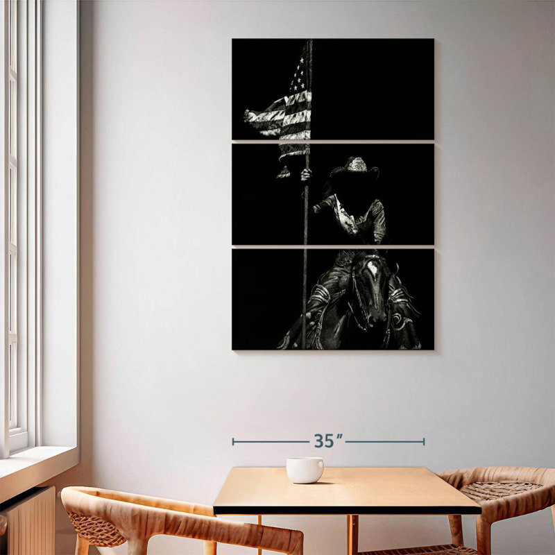 Lelar Scratchboard Rodeo VI, 65" H x 42" W