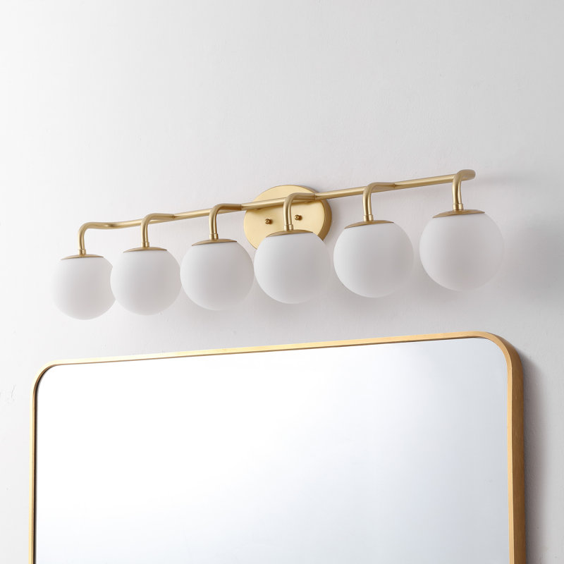 Coiffeuse Sommers Louis, Laiton doré, Six lumières