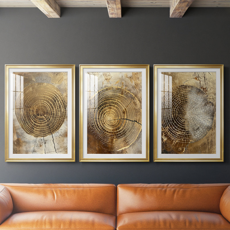 ABSTRACT Series CXC - Impression encadrée sur mesure de qualité supérieure - 3 pièces