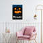 Happy Halloween Jack-O'-Lantern Contemporary Wall Art Print 1 Piece Wrapped Canvas Wall Art-1926798840