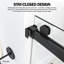 Porte de douche coulissante double sans cadre CatalystFP 44'-49'' L x 76'' H, noir mat, verre clair 3/8".-112003524-132934452