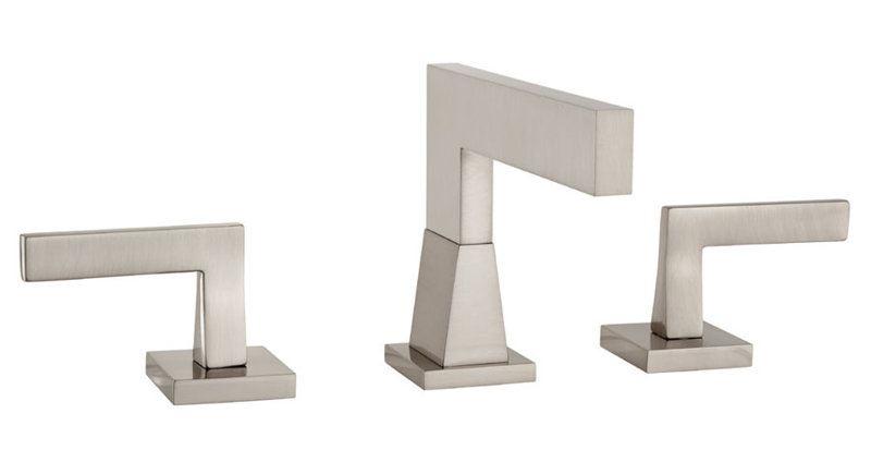 Crisp Widespread Faucet Bathroom Faucet with Drain, Brushed Nickel