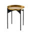 Table basse Modern Glam, noire et dorée, 17,3 po x 22,4 po x 17,3 po | Fabrication 100% métal, poids: 5,3 lb | Design élégant et fonctionnel, parfait pour le salon et les espaces contemporains, assemblage facile requis-1577496718