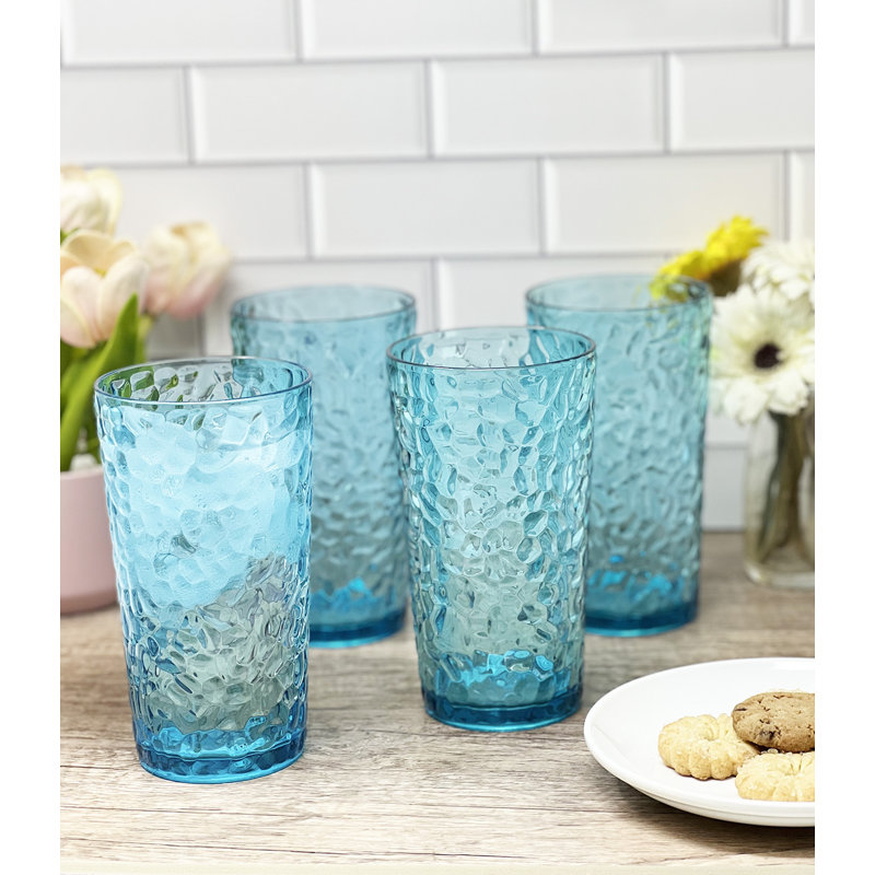 Ensemble de verres en acrylique 2 pièces Timblin, Gris, 19
