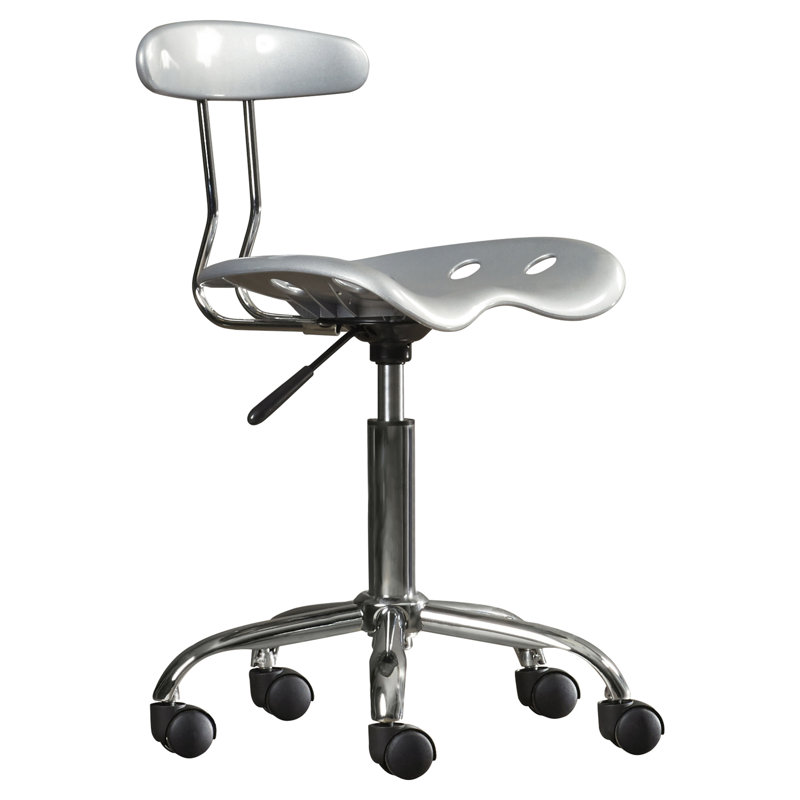 Bonavant Adjustable Swivel Chair for Desk and Office with Tractor Seat, Silver, Not Included, Included