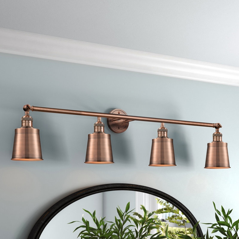 Éclairage pour salle de bain à intensité variable 4 lumières Lavender Hill, Nickel poli, Ampoule DEL 6 watts Vinage