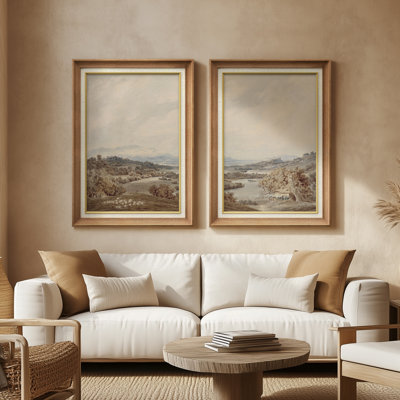 Set of 2 Premium Framed Art Artworks on Premium Canvas with 26"x36" Frame