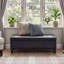 Banc de rangement rembourré en similicuir de 41 po de largeur-132842582-132842583