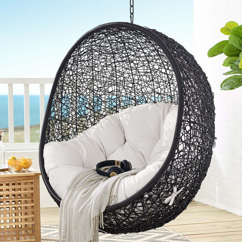 Chaise longue de patio en tissu Encase Sunbrella, Blanc