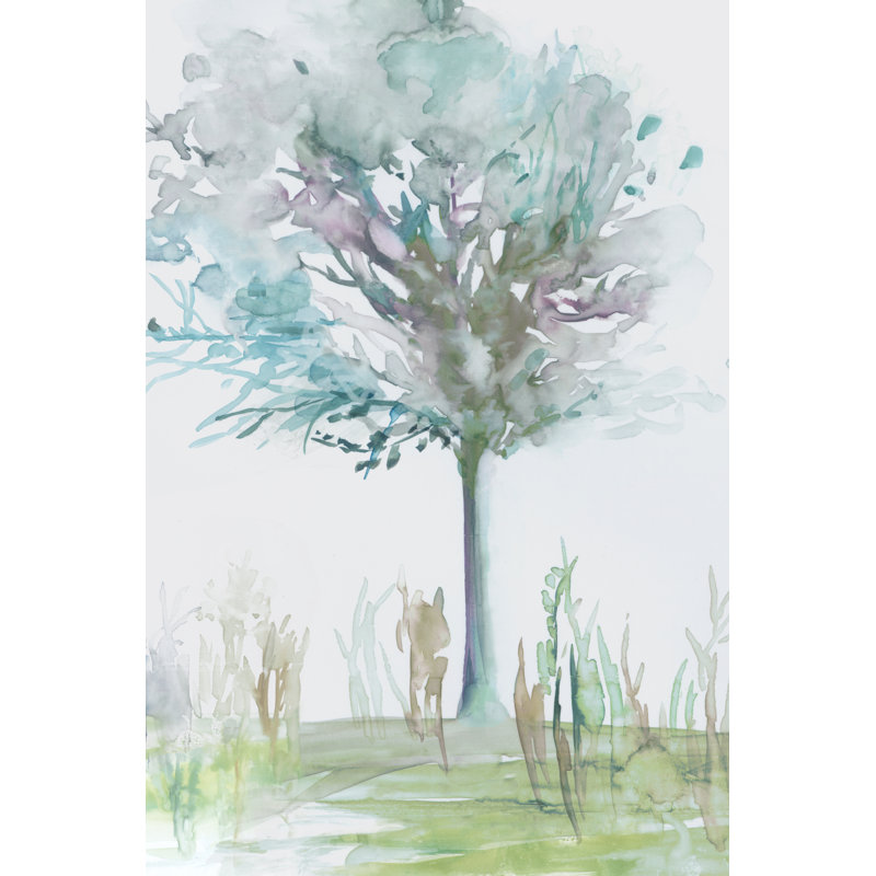 «Growing Teal II on Canvas» par Allison Pearce, reproduction, H 18 po x l 12 po