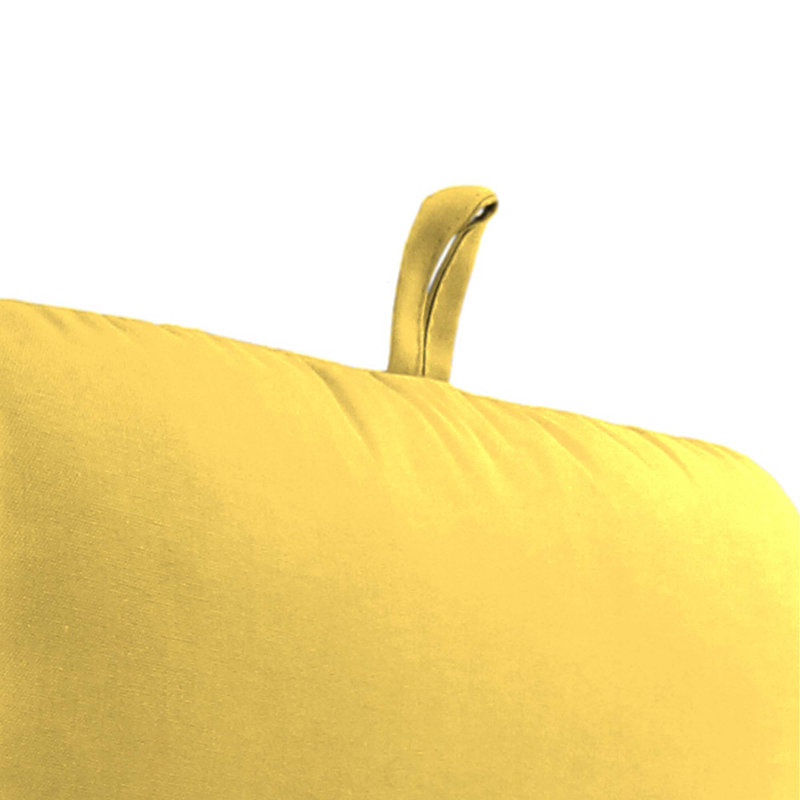 Byrom 22" x 45" Outdoor Chair Cushion with Ties and Loop, Sunray Yellow